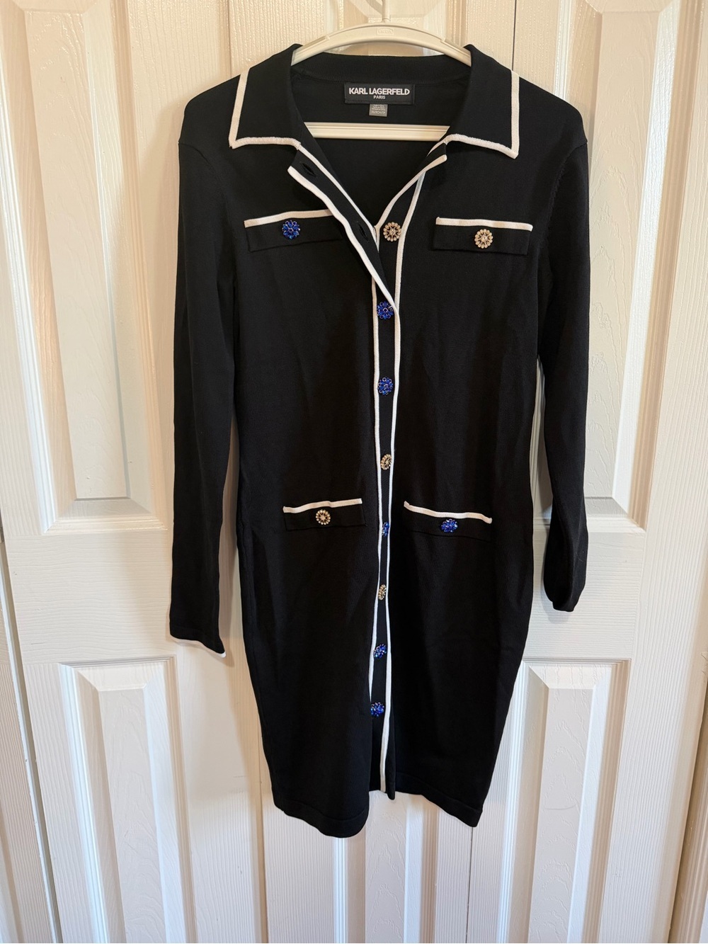 Karl Lagerfeld Paris Sweater Dress Embellishments Size XS